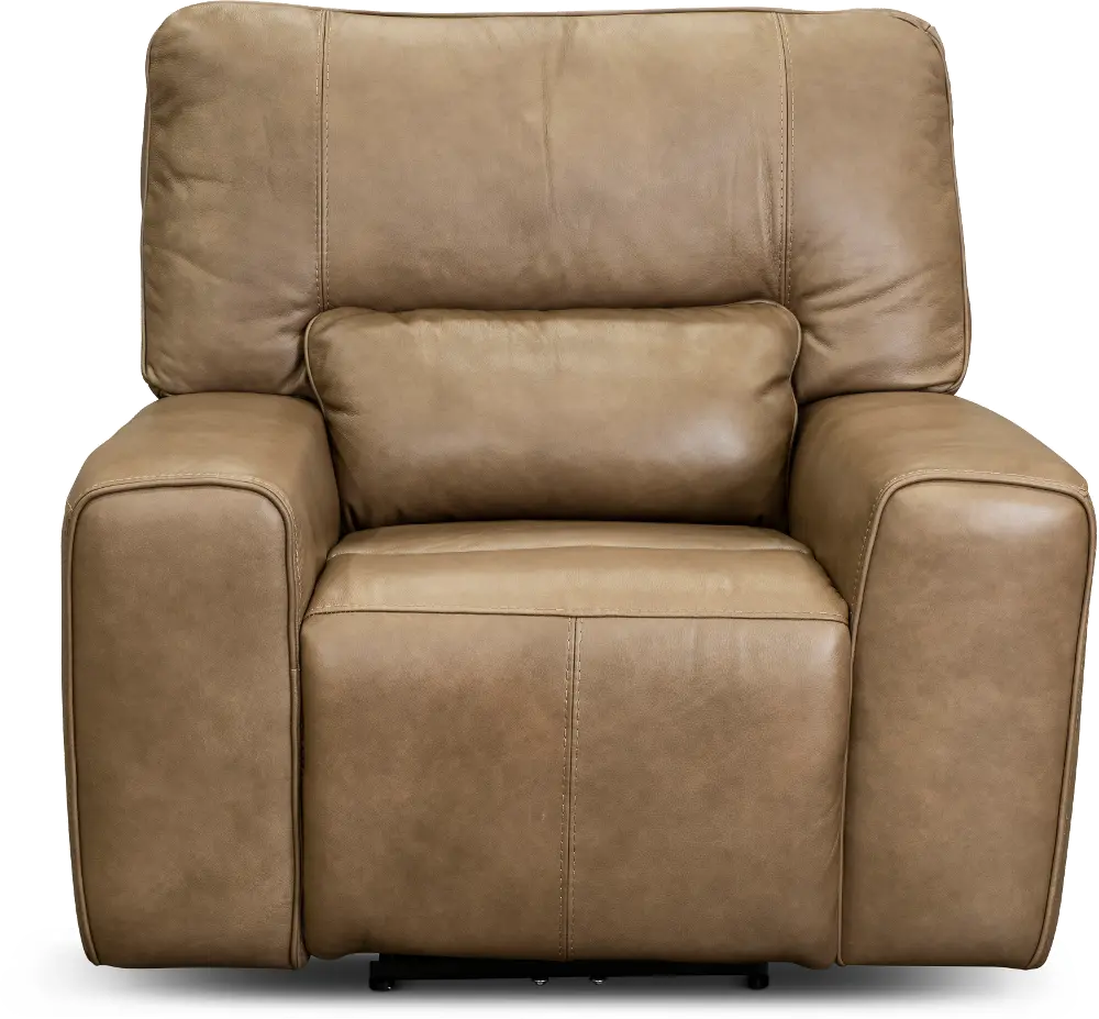 Zero Gravity Saddle Brown Leather Power Recliner-1