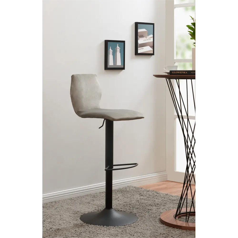 Gray Adjustable Counter Height Stool - Waverly-1
