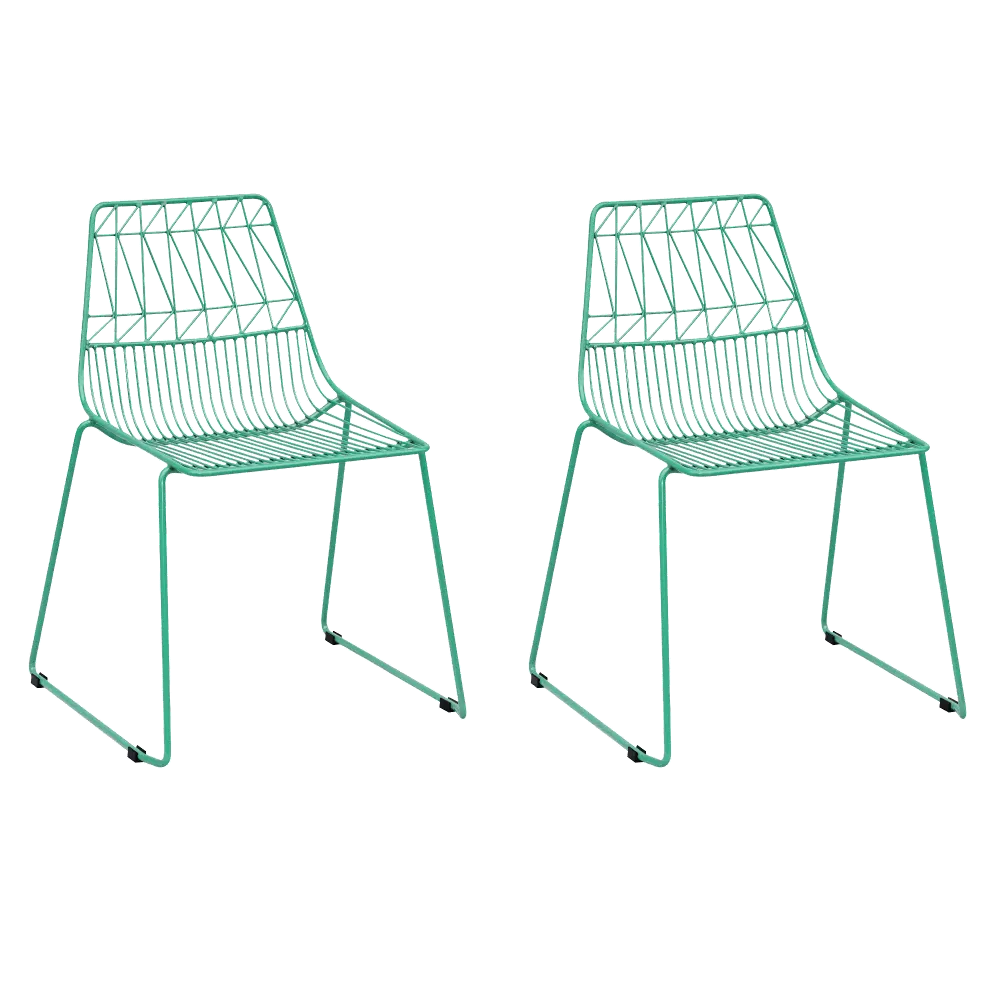Kids Teal Geometric Wire Activity Chairs - Set of 2-1