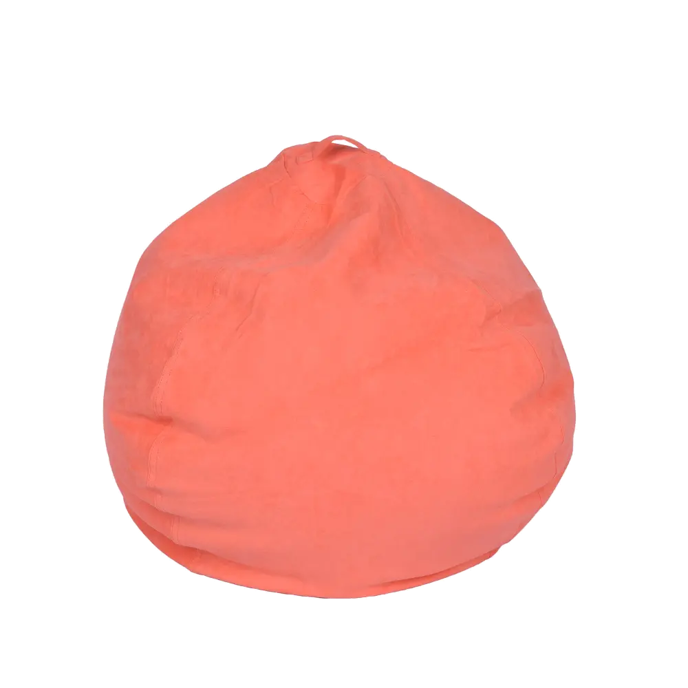 ACEssentials Large Coral Pink Microsuede Bean Bag Chair-1