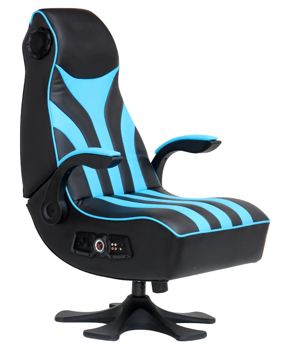 Blue and Black Striped Rocker CXR1 2.1 Wireless Gaming Chair-1