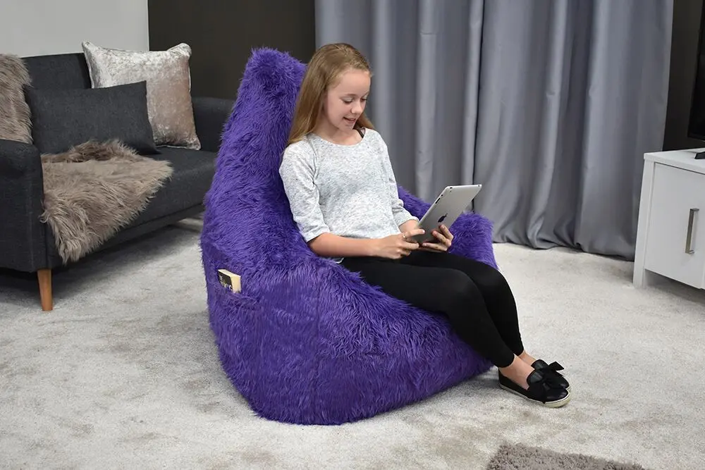Iron Cloud Purple Fur Inflatable Chair - Big Mouth-1
