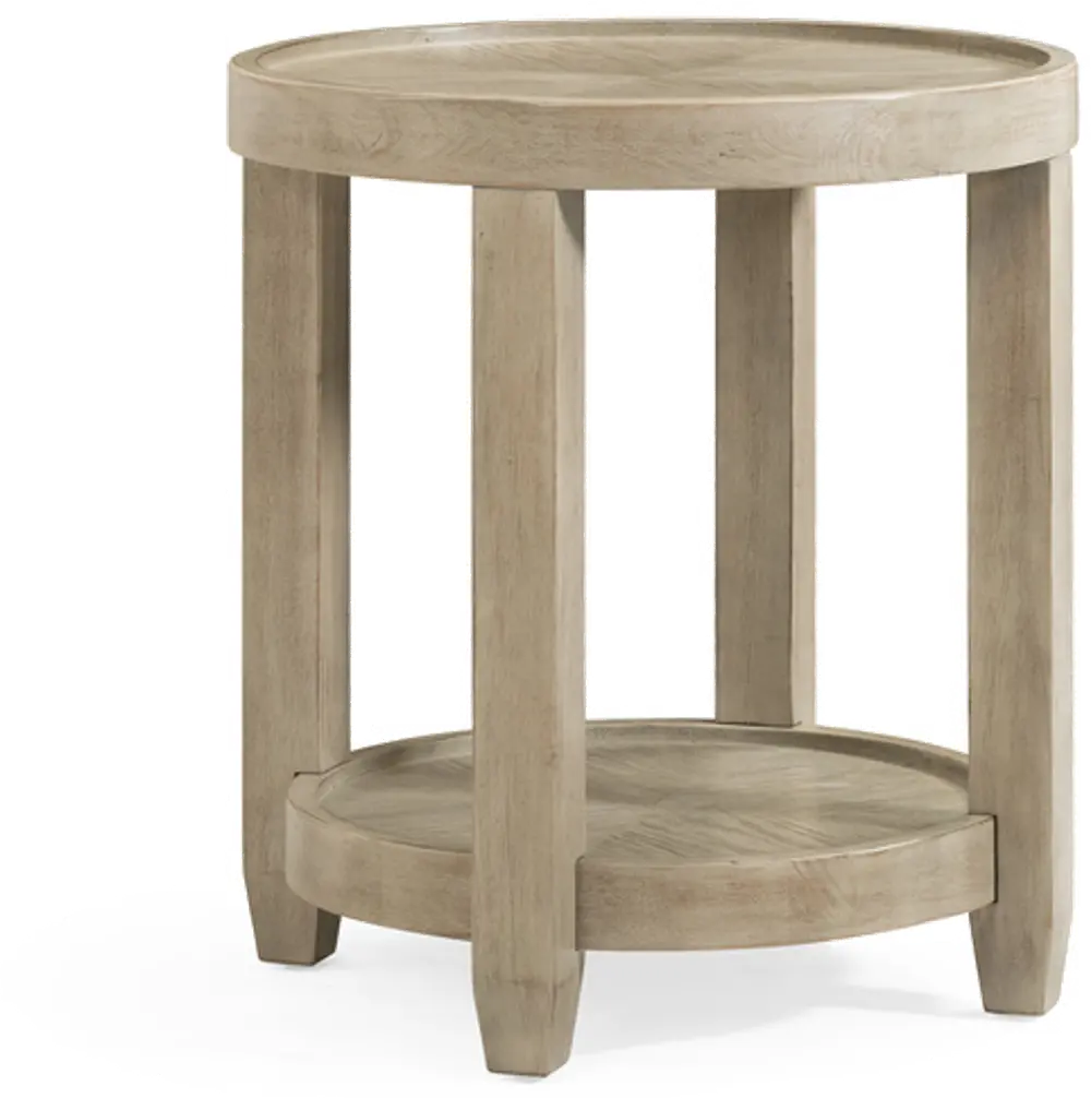 Contemporary Ash Round End Table - Bellamy-1