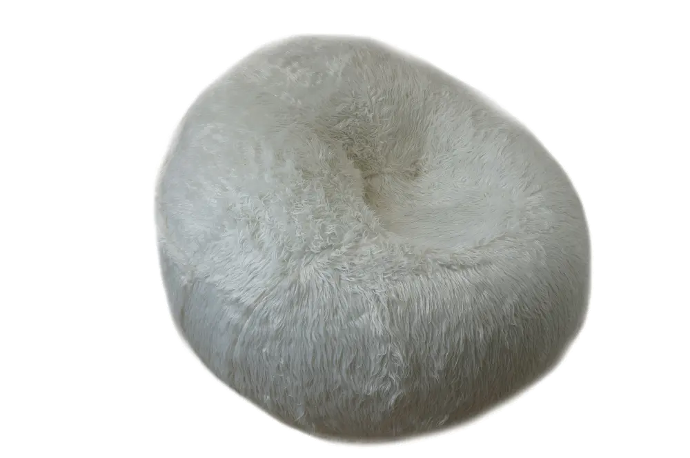 Iron Cloud White Fur Inflatable Chair - Galaxy-1
