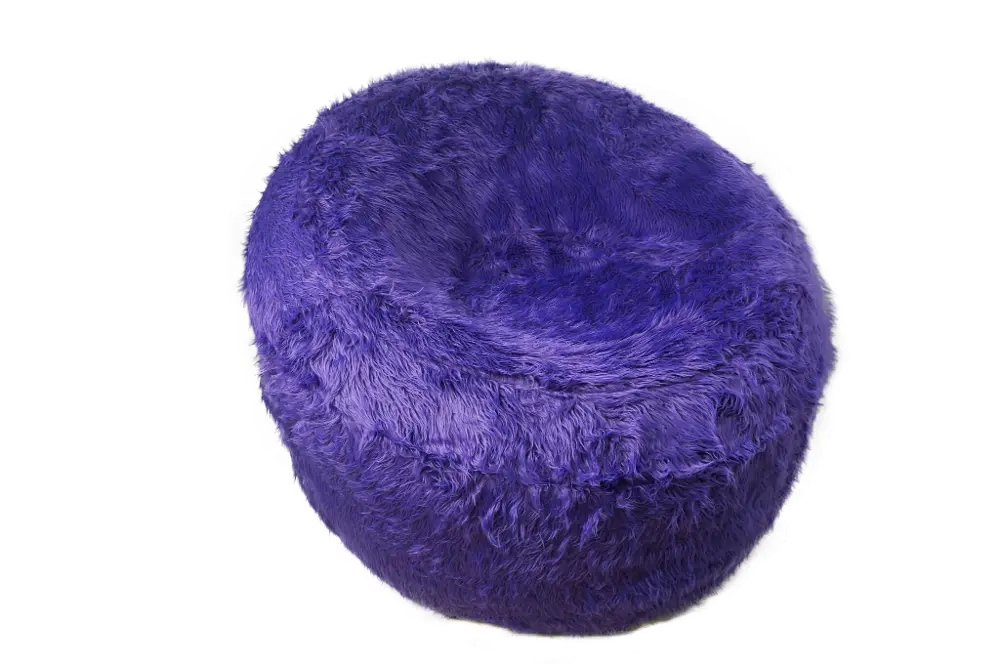 Iron Cloud Purple Fur Inflatable Chair - Papasan-1