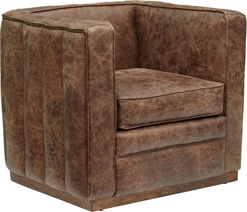 Mocha Brown Leather Tufted Channeled, Brown Leather Tufted Chair