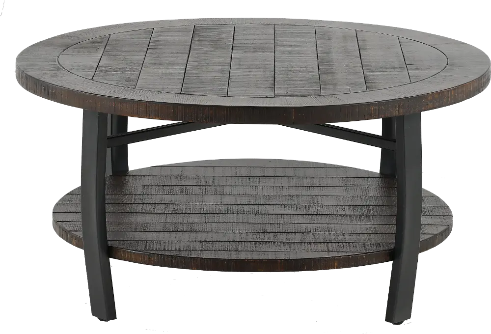 Homestead Tobacco Brown Round Coffee Table-1