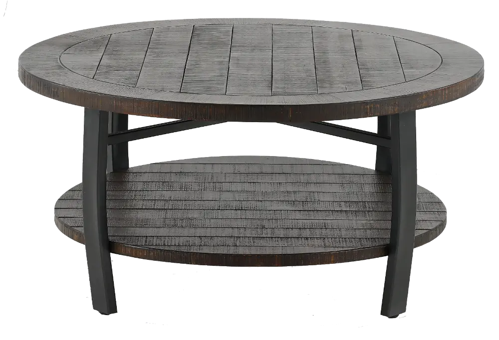Homestead Tobacco Brown Round Coffee Table-1