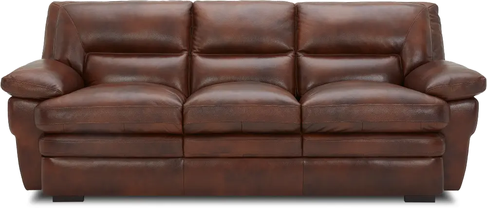 Chesapeake Cognac Brown Leather Sofa-1