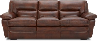 Derrick Traditional Brown Leather Sofa, Dante Leather Sofa