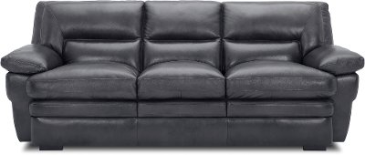 Contemporary Charcoal Gray Leather Loveseat Chesapeake Rc Willey Contemporary Charcoal Gray Leather, Violino Italian Leather Sofa Reviews
