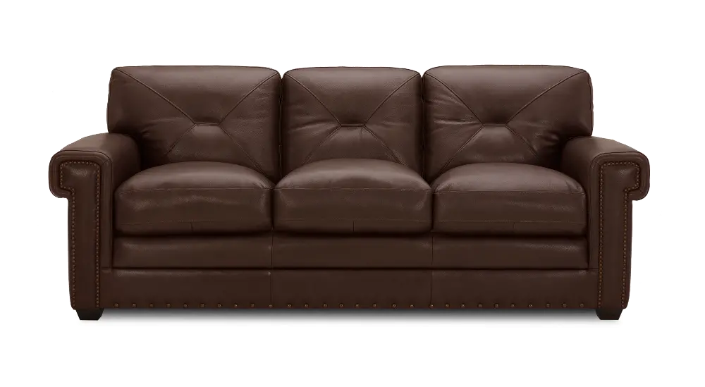 Derrick Brown Leather Sofa-1