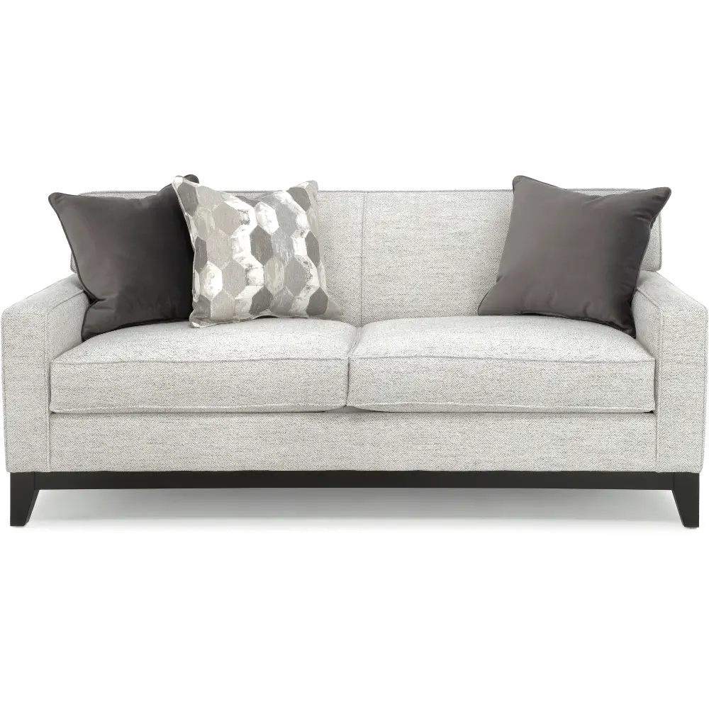 Olivia Pearl Gray Loveseat-1