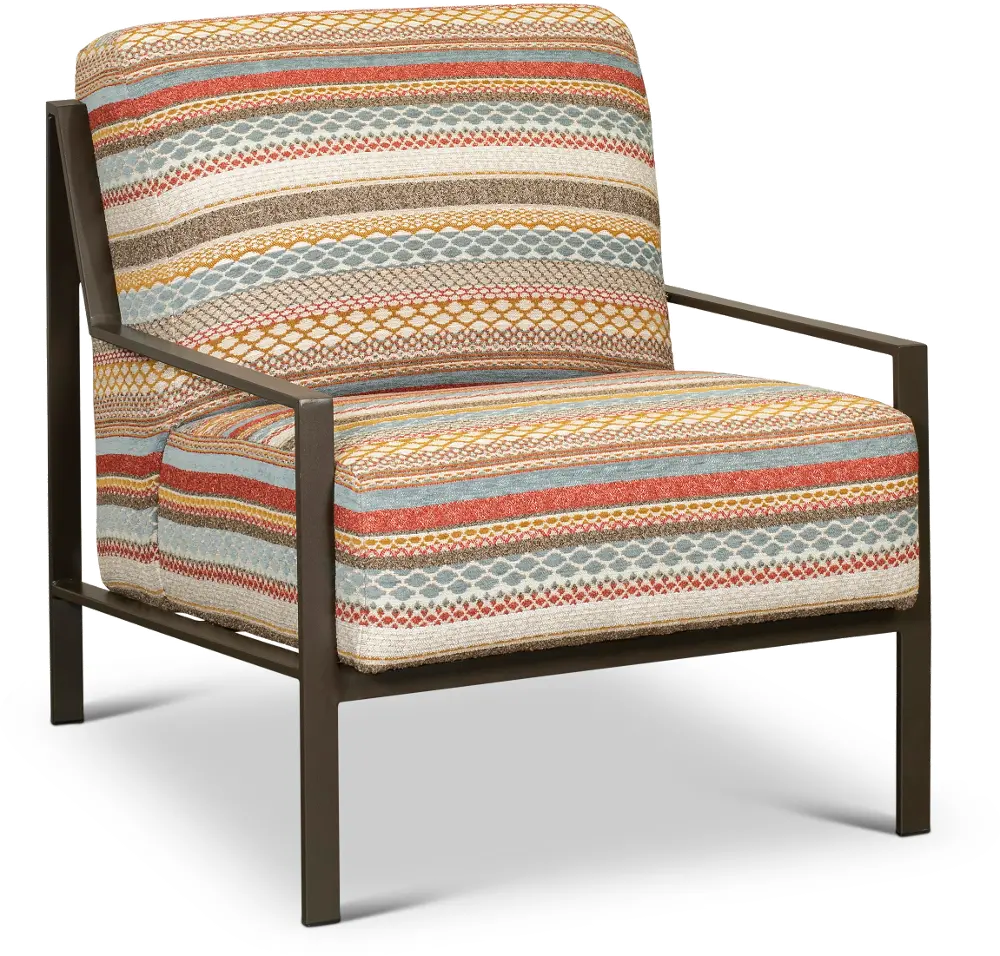 Contemporary Multicolor Accent Chair - Giles-1