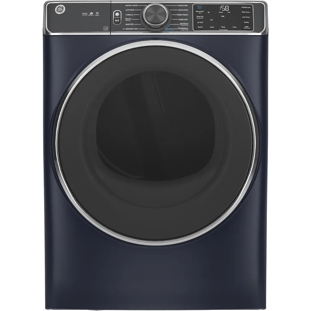 GFD85ESPNRS GE 7.8 cu. ft. Capacity Smart Electric Dryer with Steam - Sapphire Blue-1