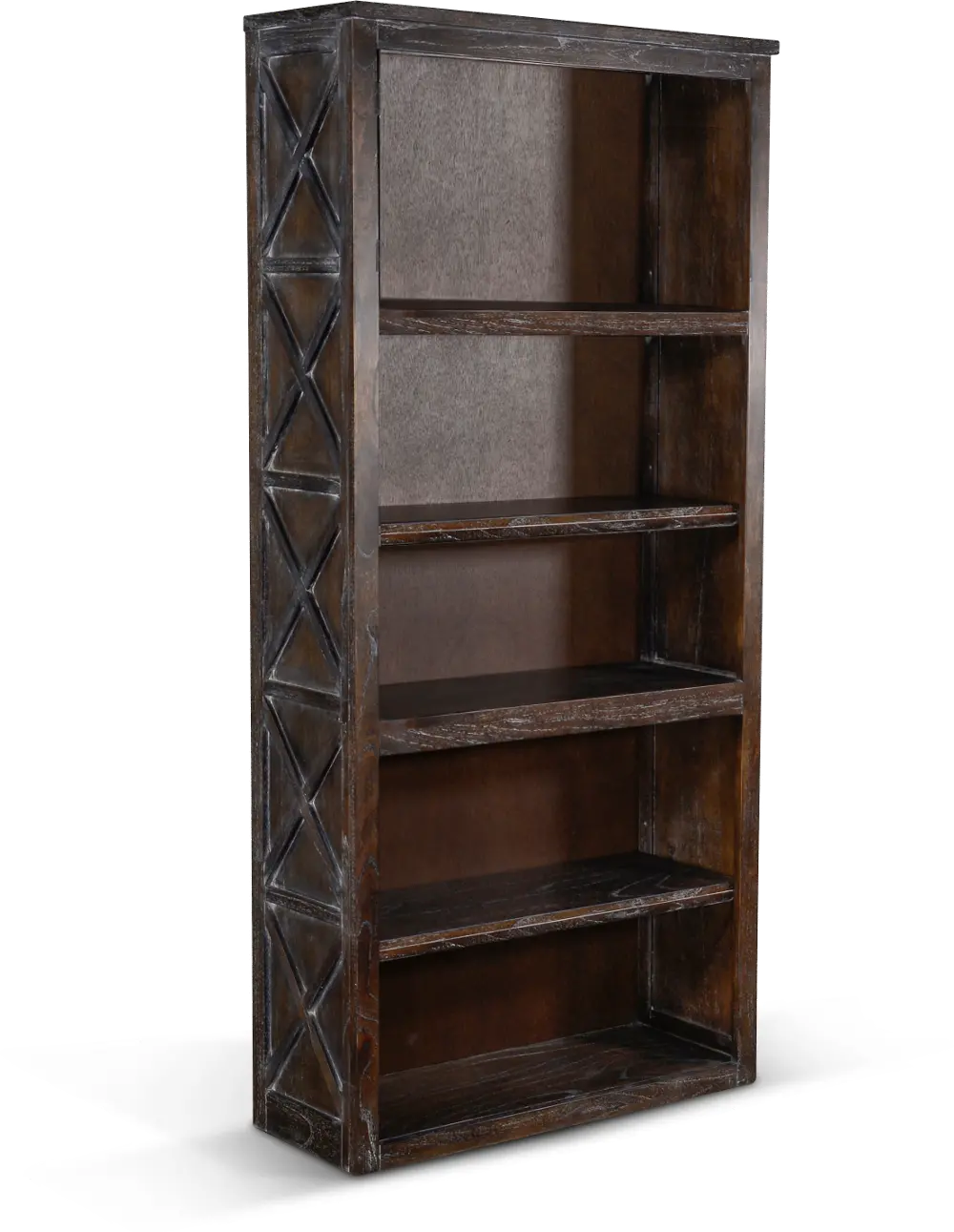 Dark Brown Open Bookcase - Carriage House-1