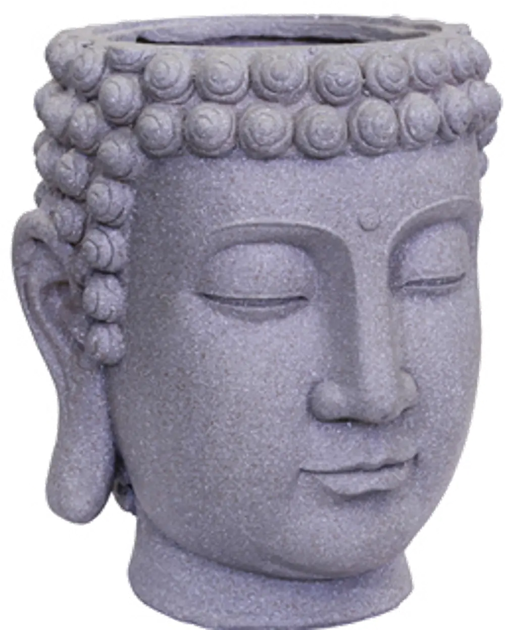 17 Inch Gray Buddha Head Planter-1