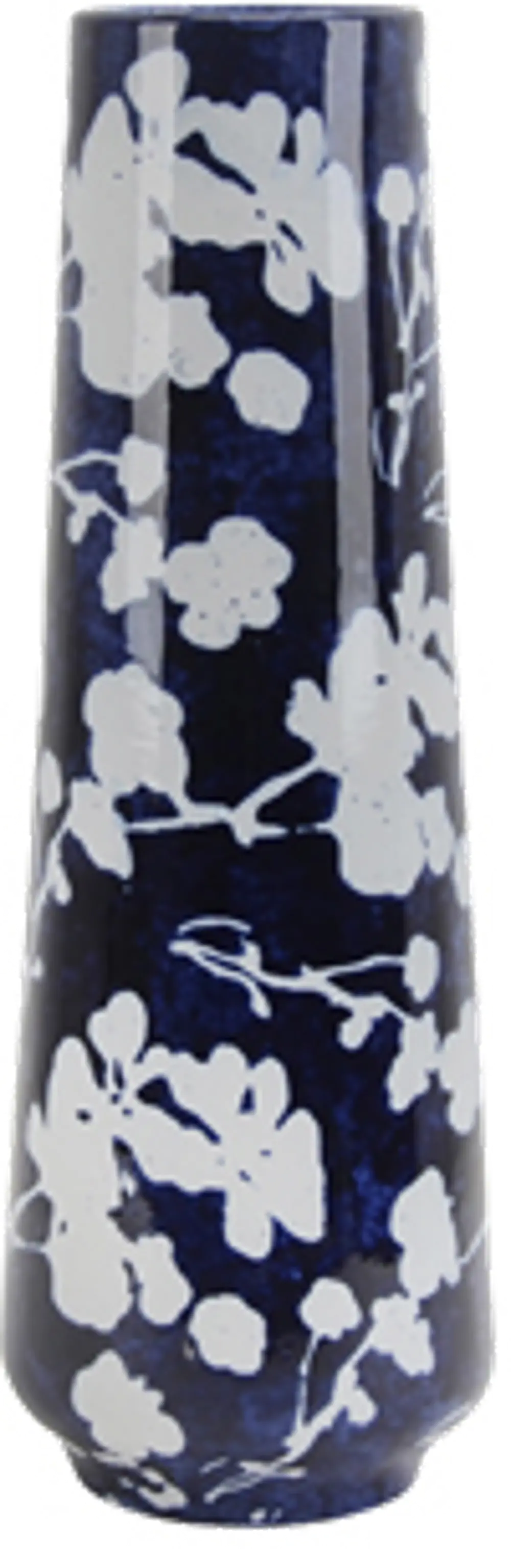 19 Inch Blue and White Ceramic Floral Vase-1
