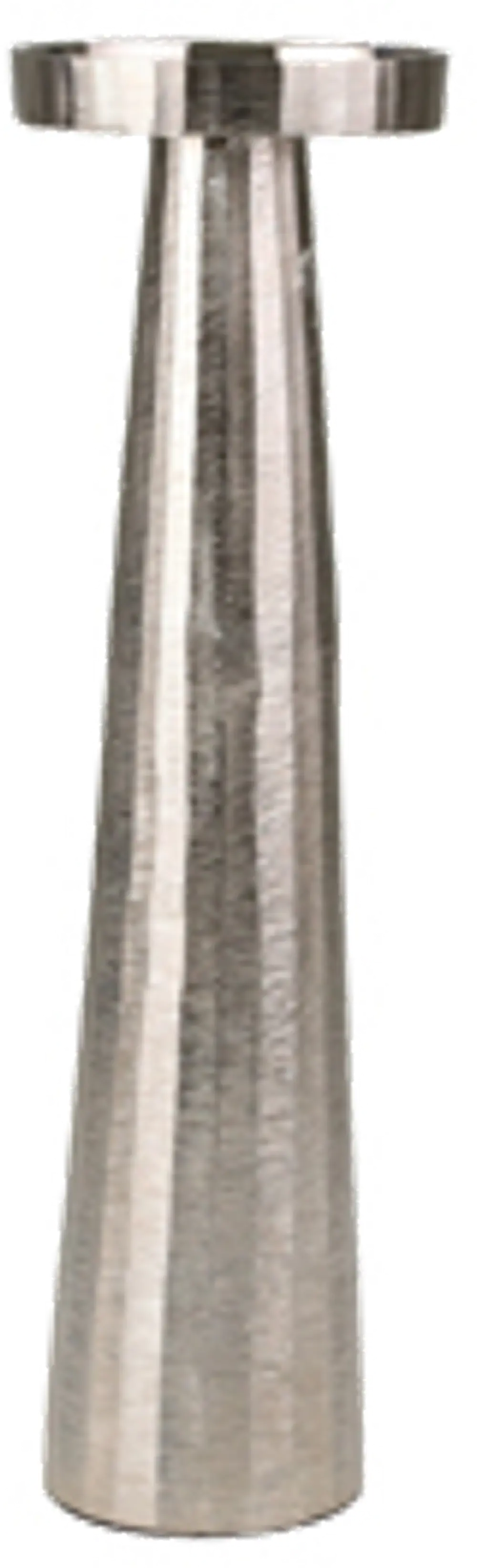 19 Inch Silver Aluminum Pillar Candle Holder-1