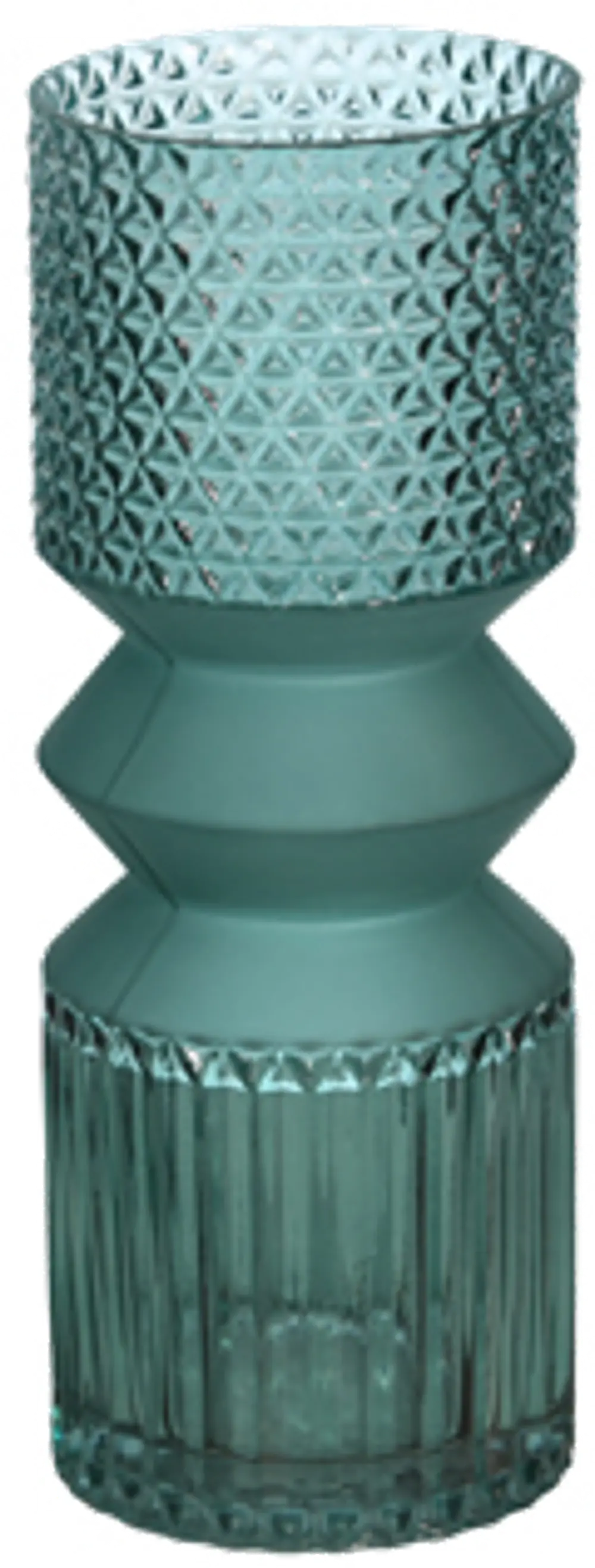 12 Inch Turquoise Glass Mallet Vase-1