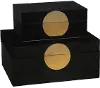 9 Inch Black and Gold Velveteen Jewelry Box