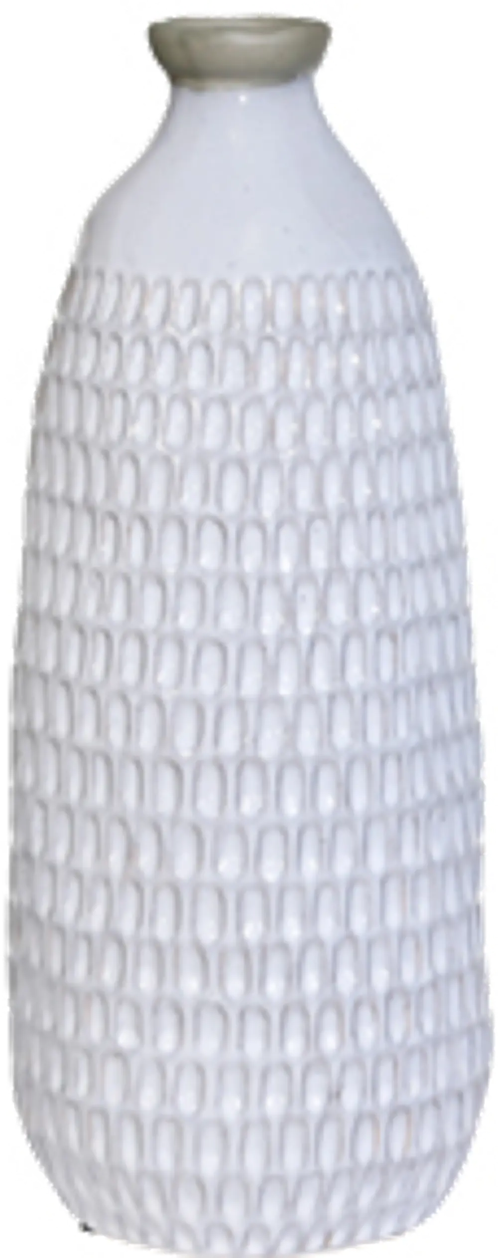 17 Inch Blue Ceramic Dimpled Vase-1
