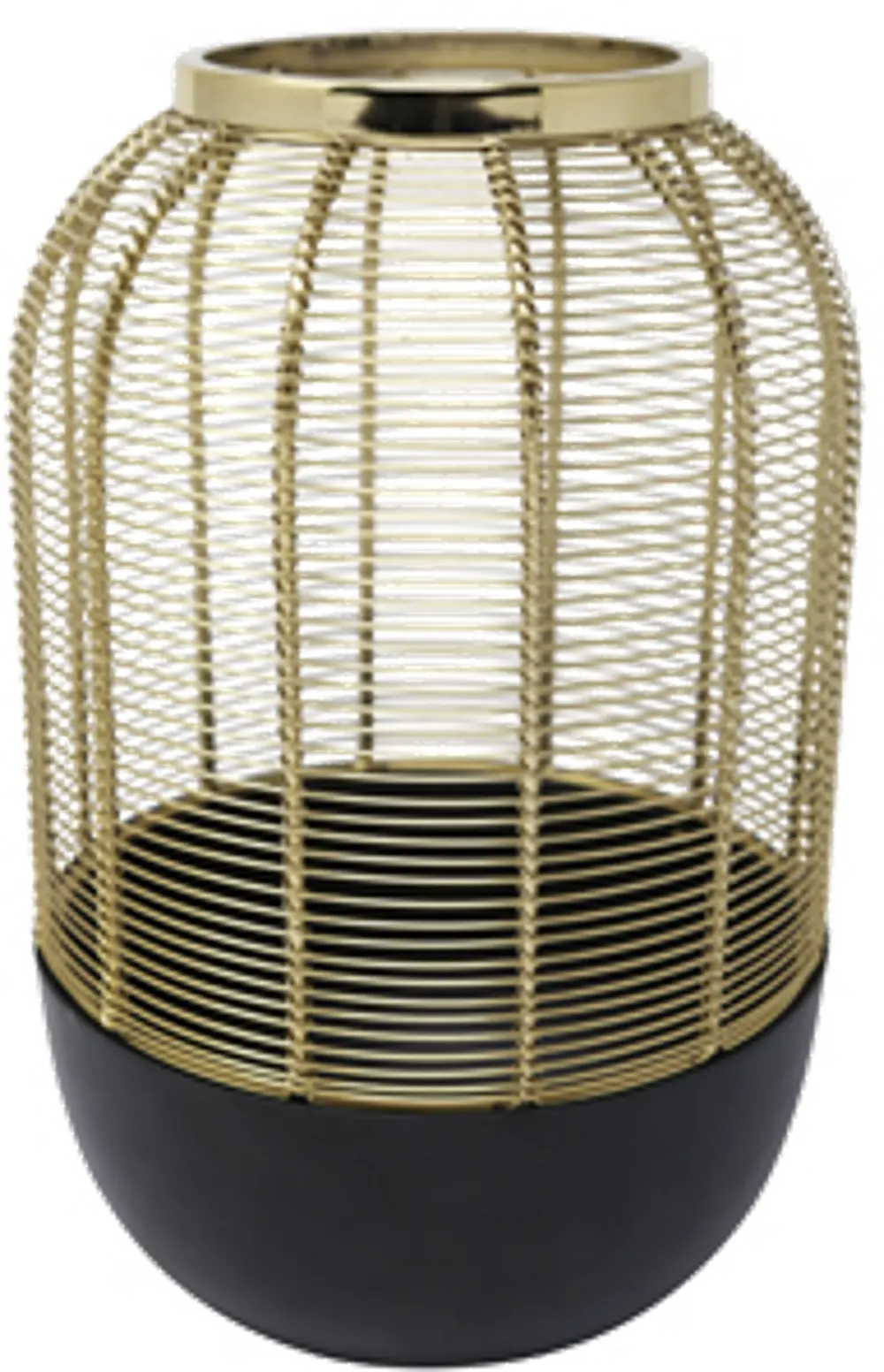 12 Inch Gold Metal Wire Cage Hurricane-1