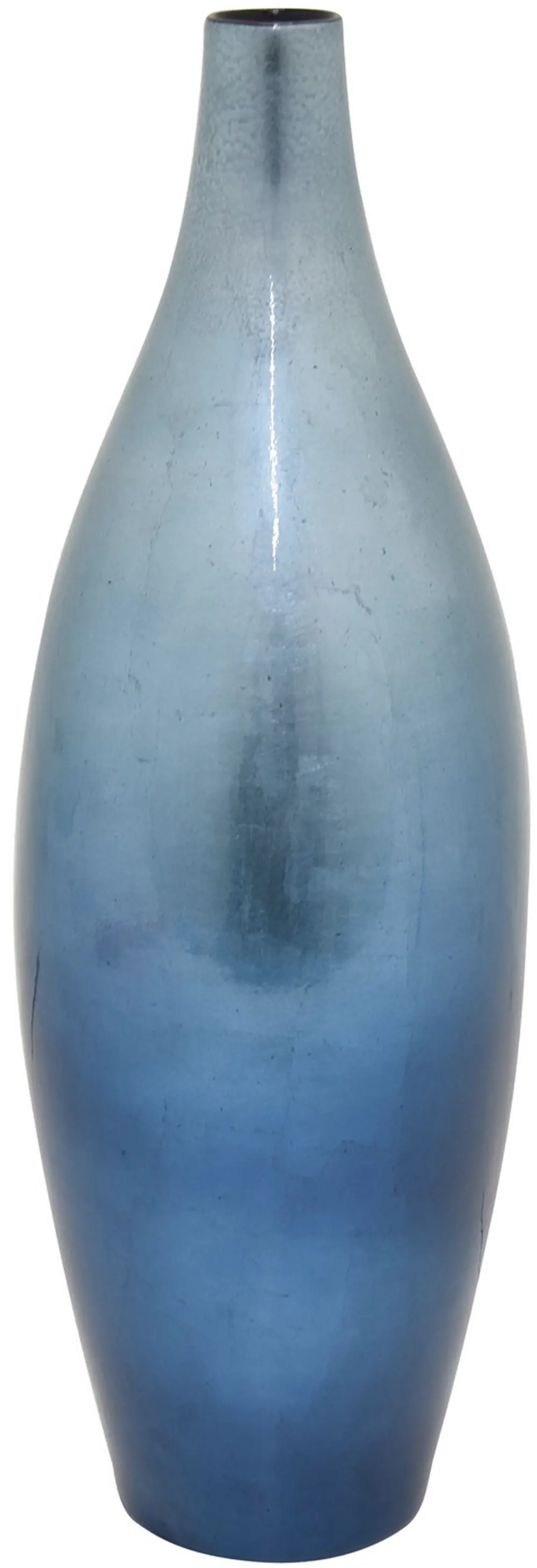 23 Inch Variegated Blue Ceramic Vase-1