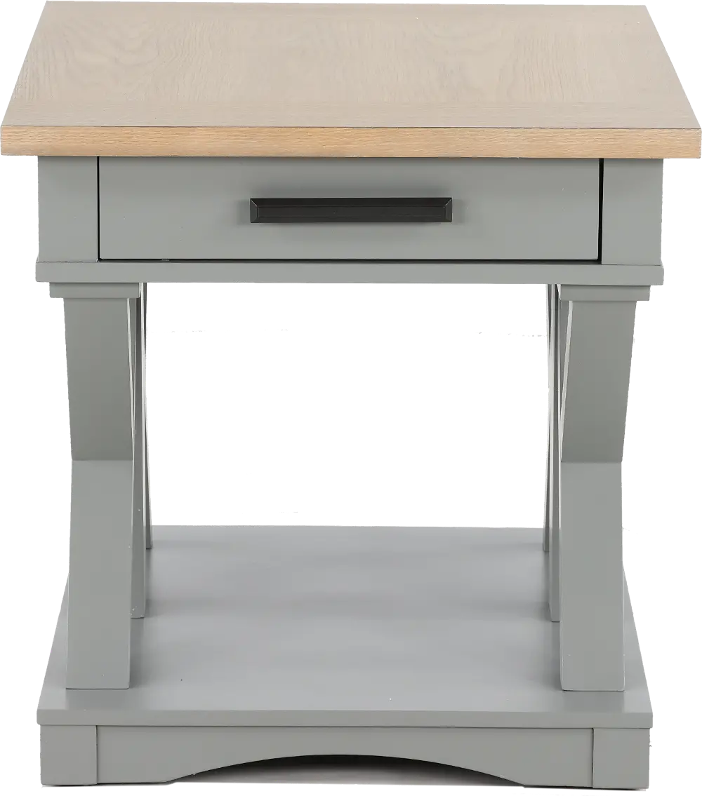 Amy Dove Gray End Table with Drawer-1