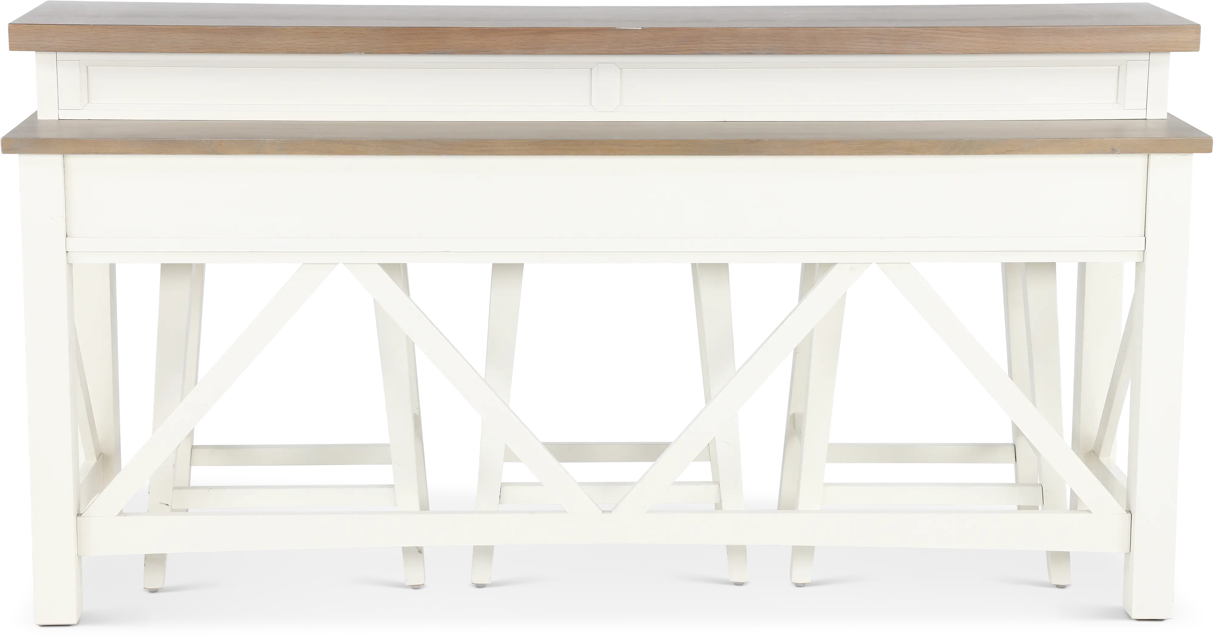 Amy Cotton White Bar Table with 3 Stools