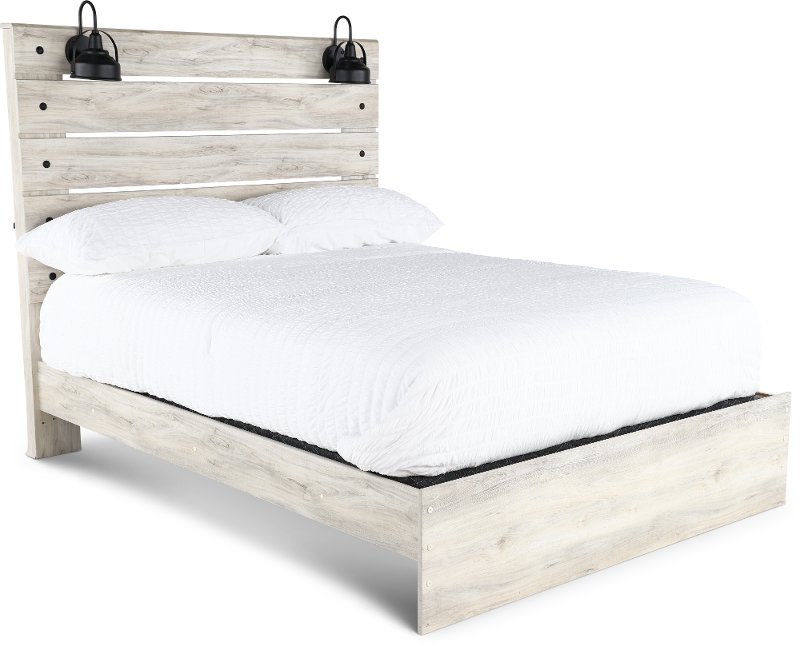 Sunrise Park Rustic Whitewash King Size, Rc Willey King Size Bed