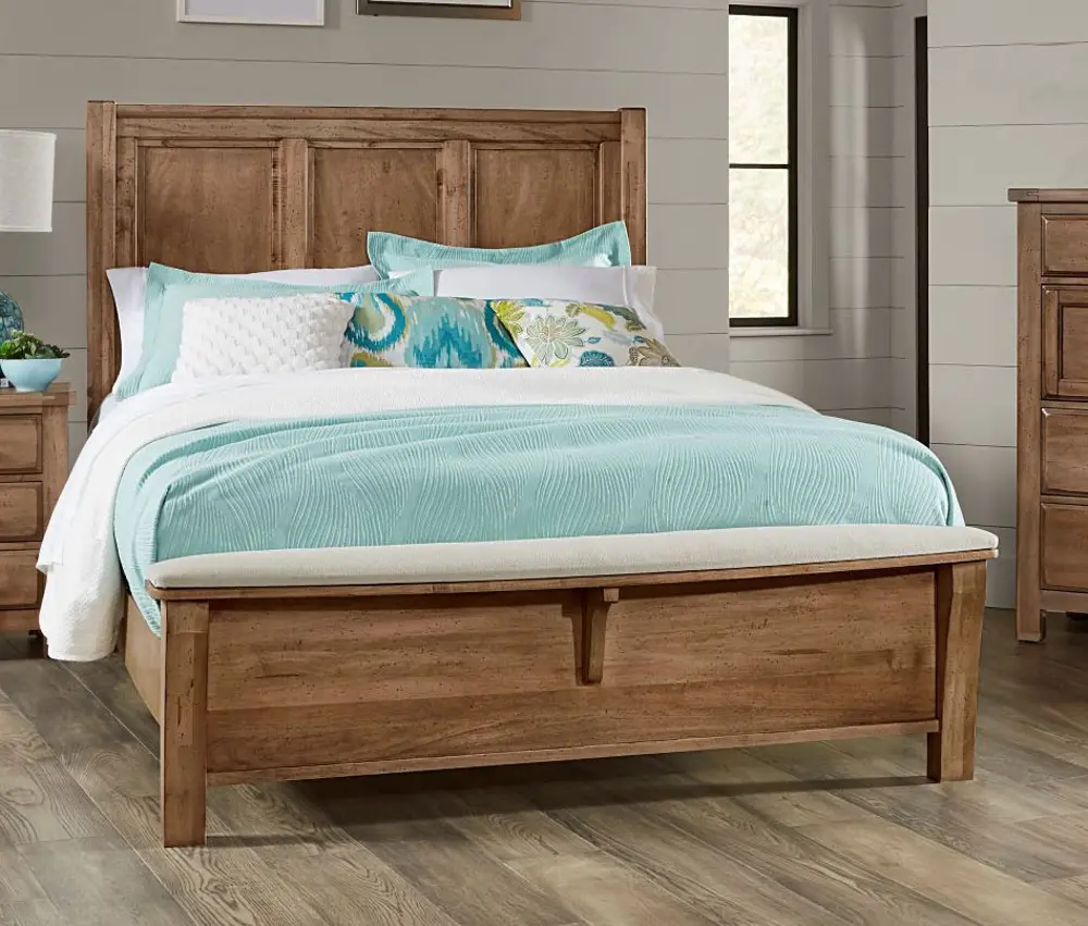 Country Fawn Oak Queen Bed - Chestnut Creek-1