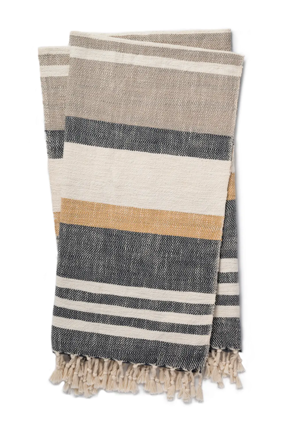 T1036 MH CHARCOAL MULTI Magnolia Home Furniture Charcoal and Multi Color Cotton Throw Blanket-1