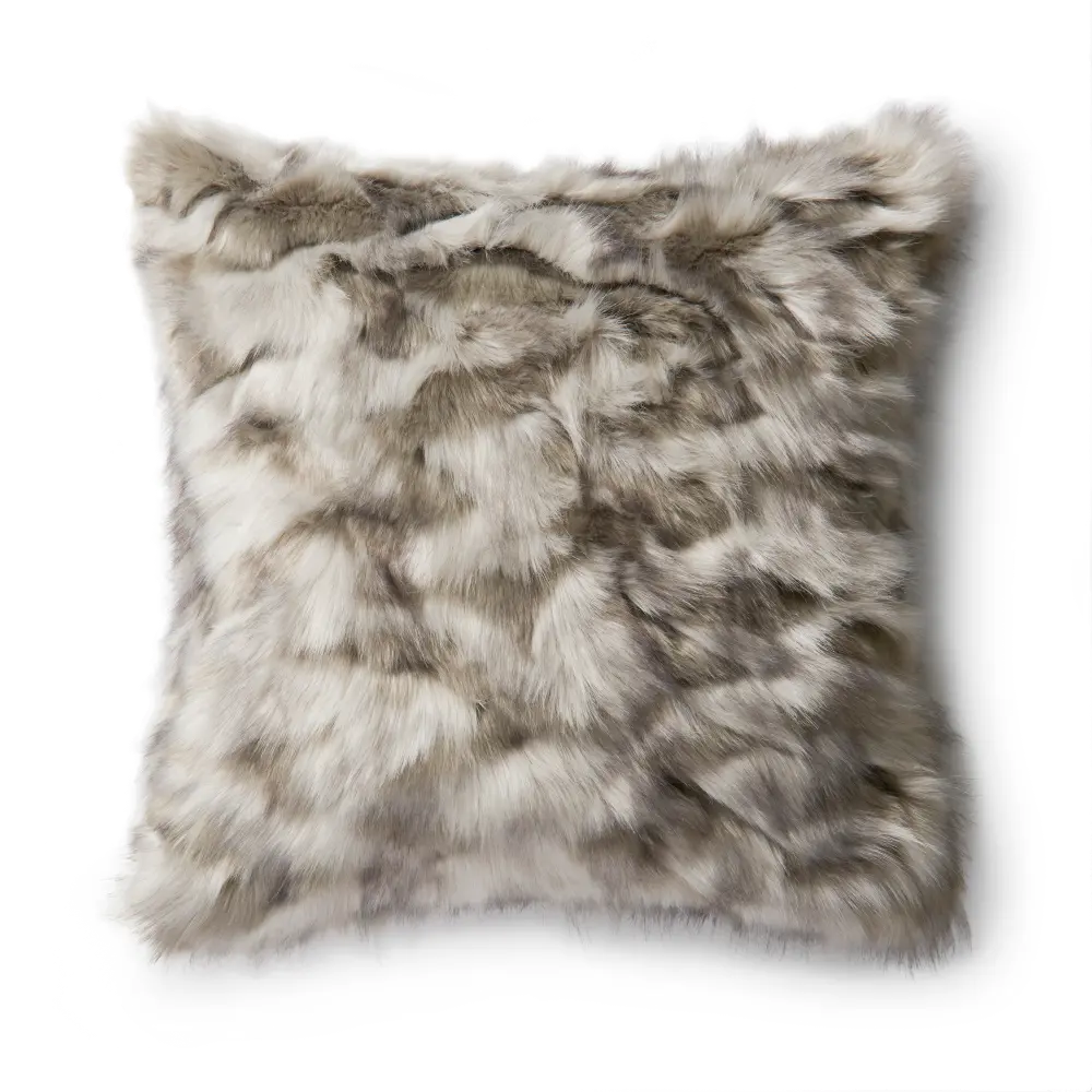 P0475 22 Inch Gray Throw Pillow-1
