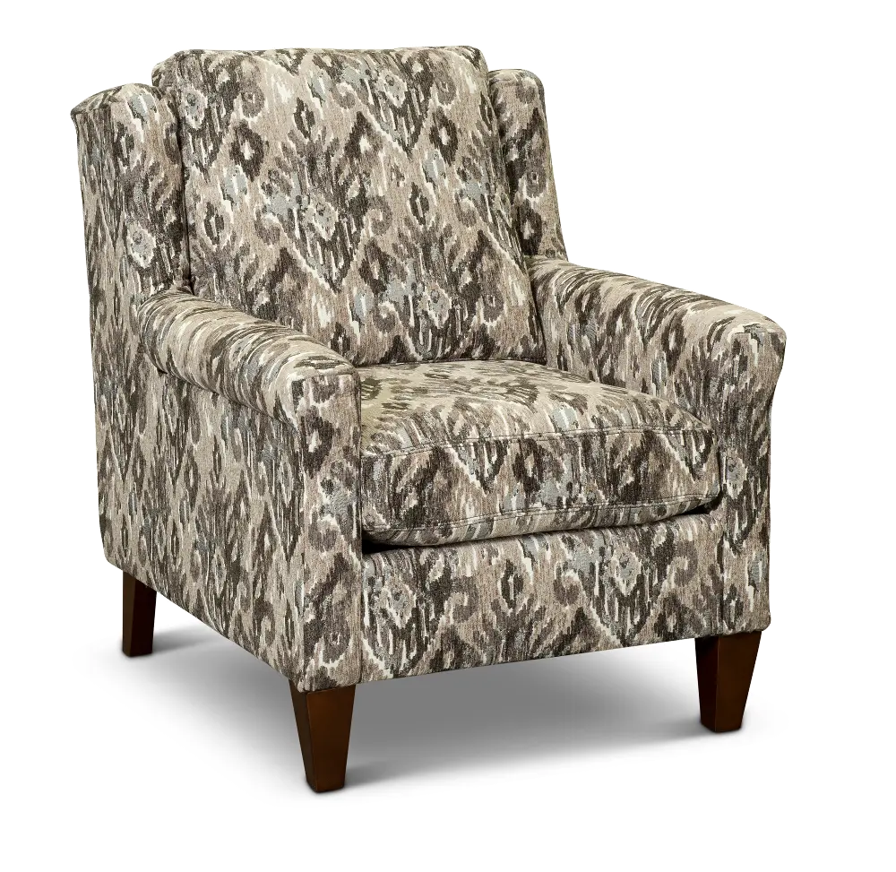 Traditional Graphite Accent Chair - Gabrielle-1