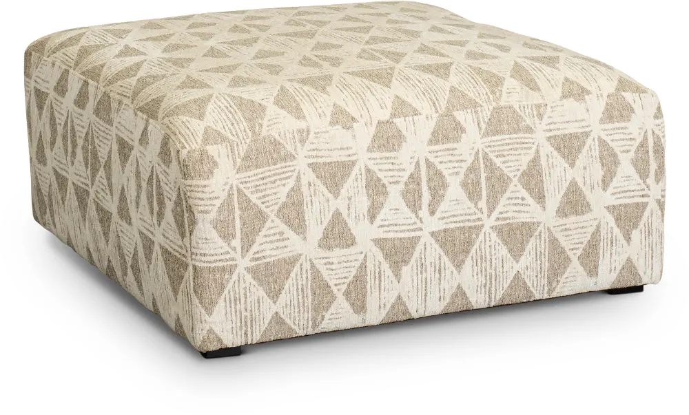 Contemporary Taupe Cocktail Ottoman - Murray-1