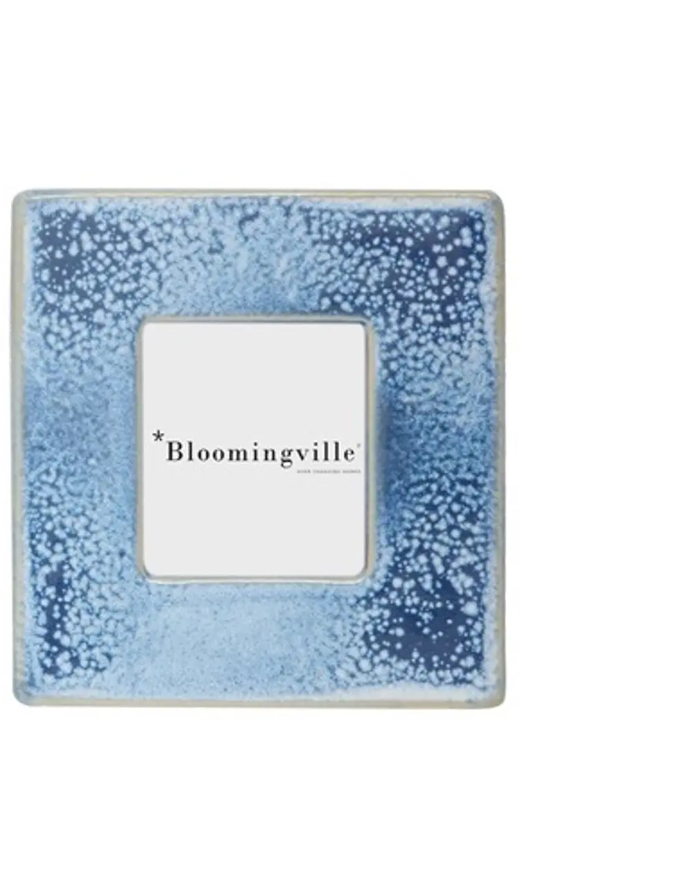 AH0119/GLAZEFRAME 6 Inch Blue Reactive Glaze Stoneware Picture Frame-1