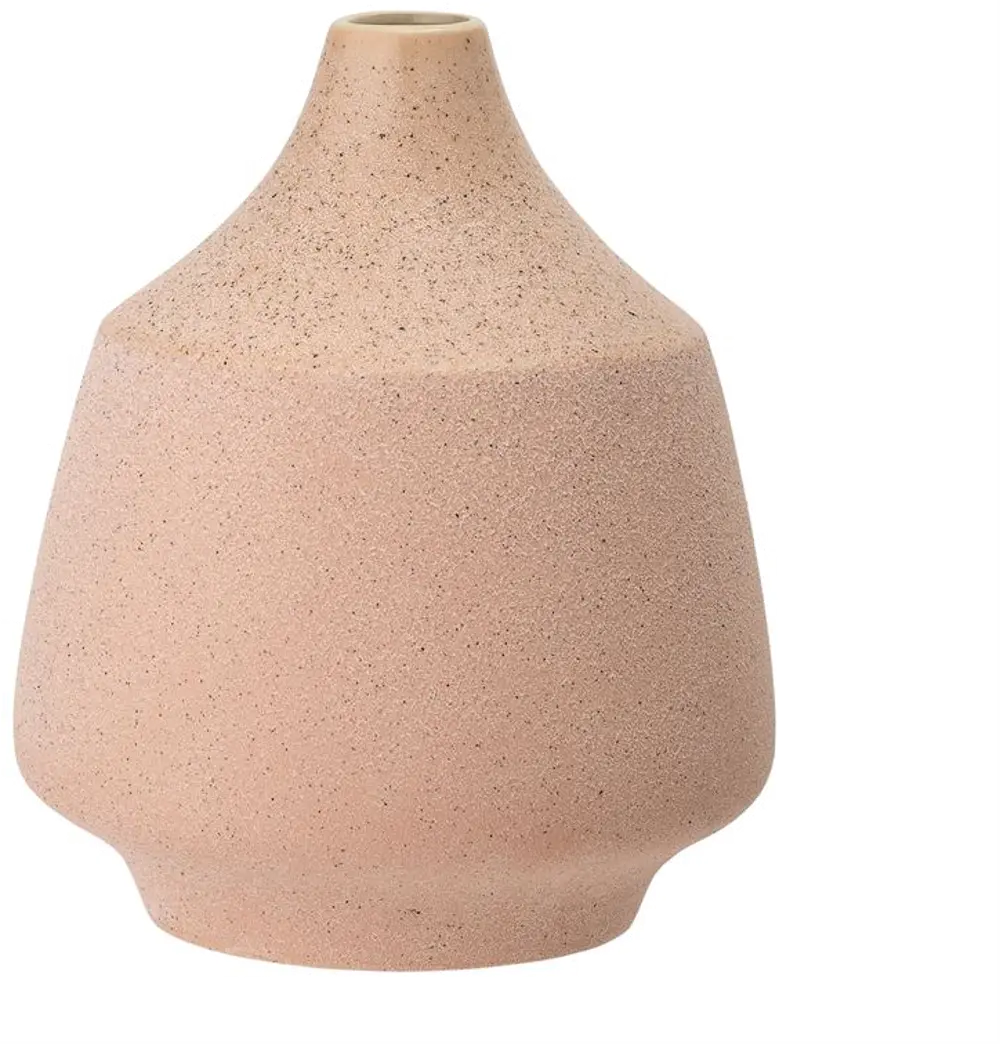 AH0464/BLUSHVASE 9 Inch Matte Blush Reactive Glaze Stoneware Vase-1