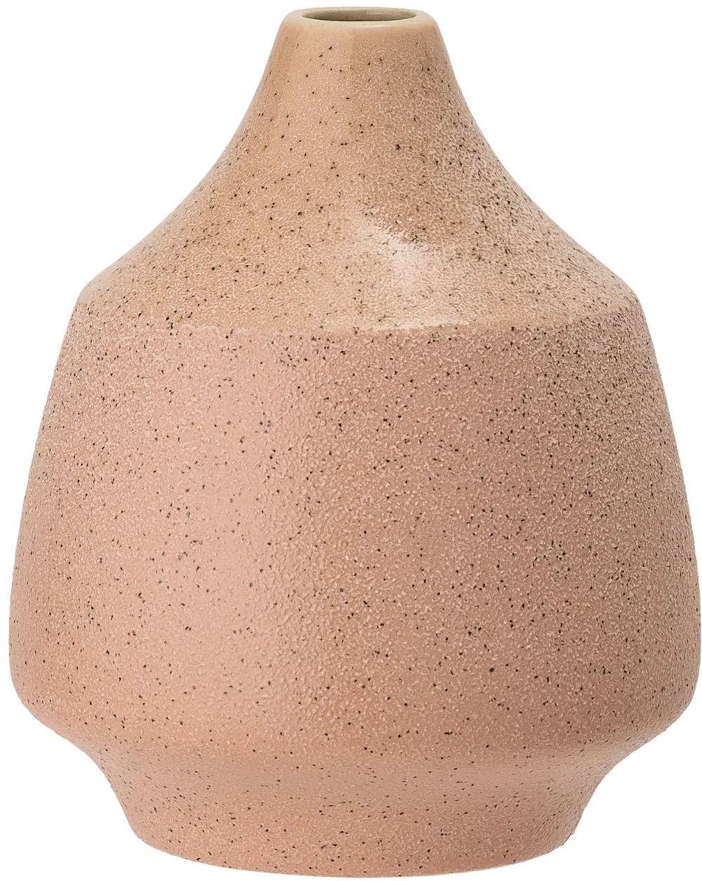 AH0463 7 Inch Matte Blush Stoneware Vase with Reactive Glaze-1