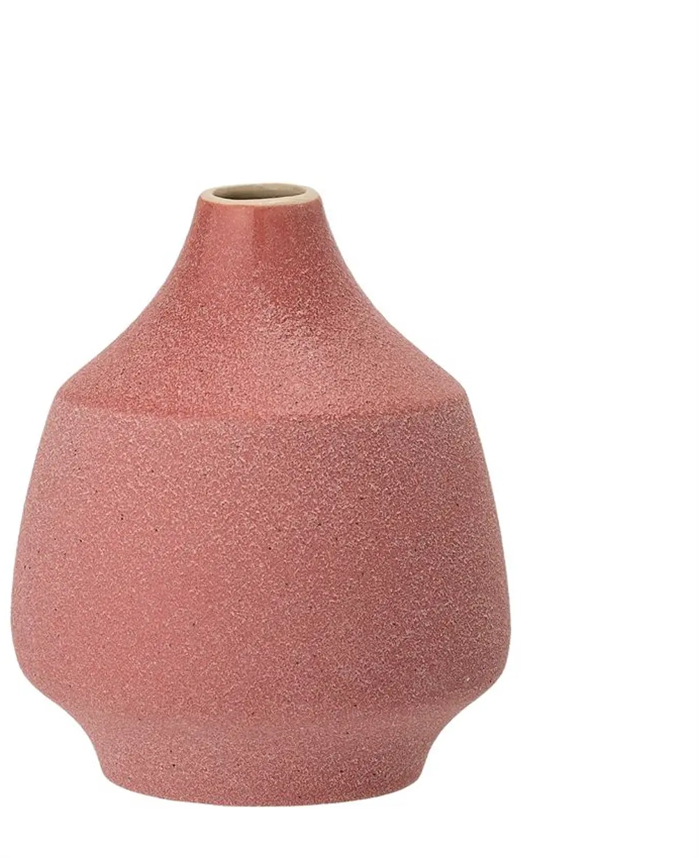 AH0462/BERRYVASE 5 Inch Matte Berry Reactive Glaze Stoneware Vase-1
