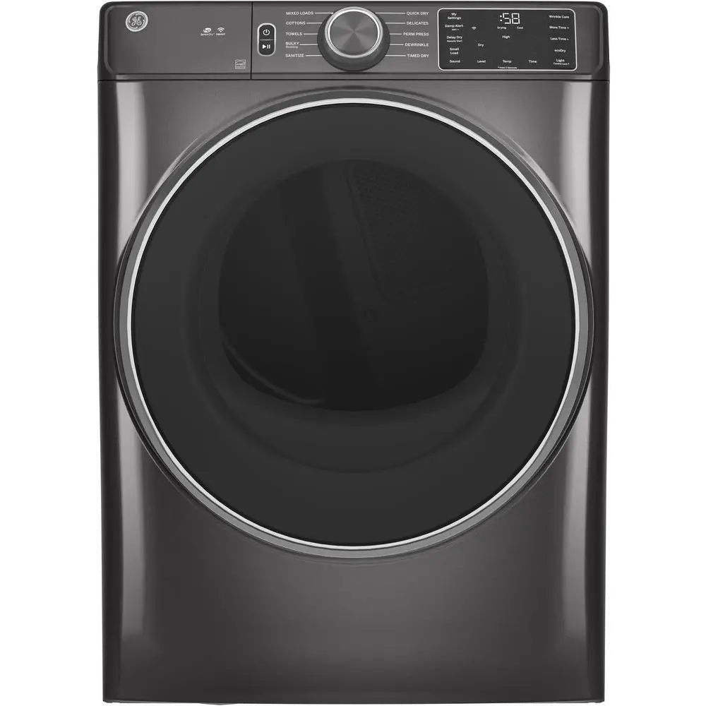 GFD55ESPNDG GE Smart Front Load Electric Dryer with Sanitize Cycle -  7.8 cu. ft. Diamond Gray-1
