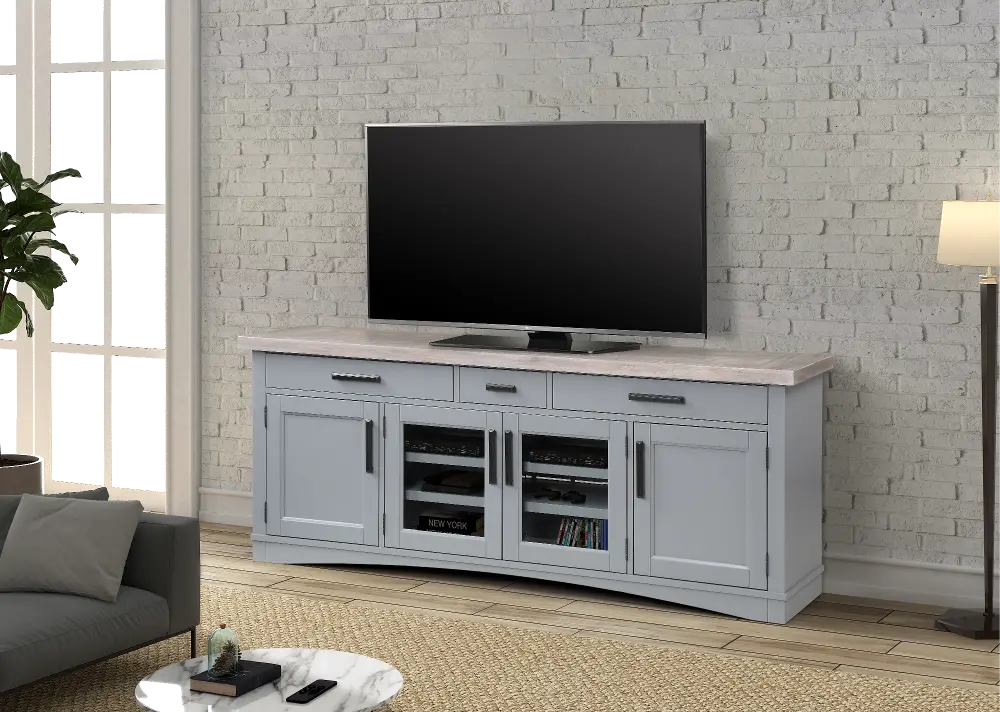 Amy Dove Gray 76  TV Stand-1