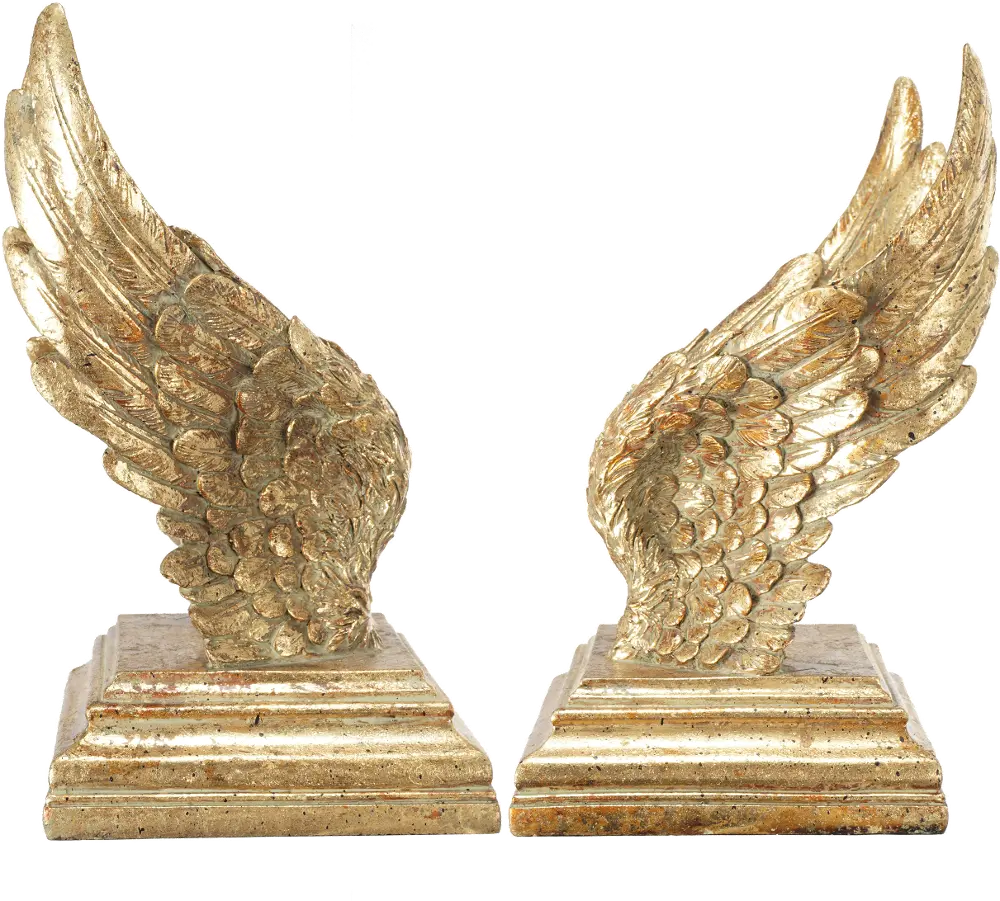 Gold Wing Bookend Pair-1