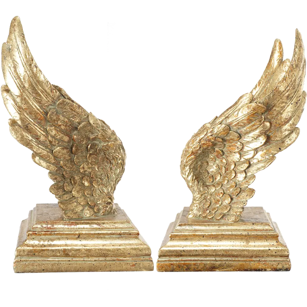 Gold Wing Bookend Pair-1
