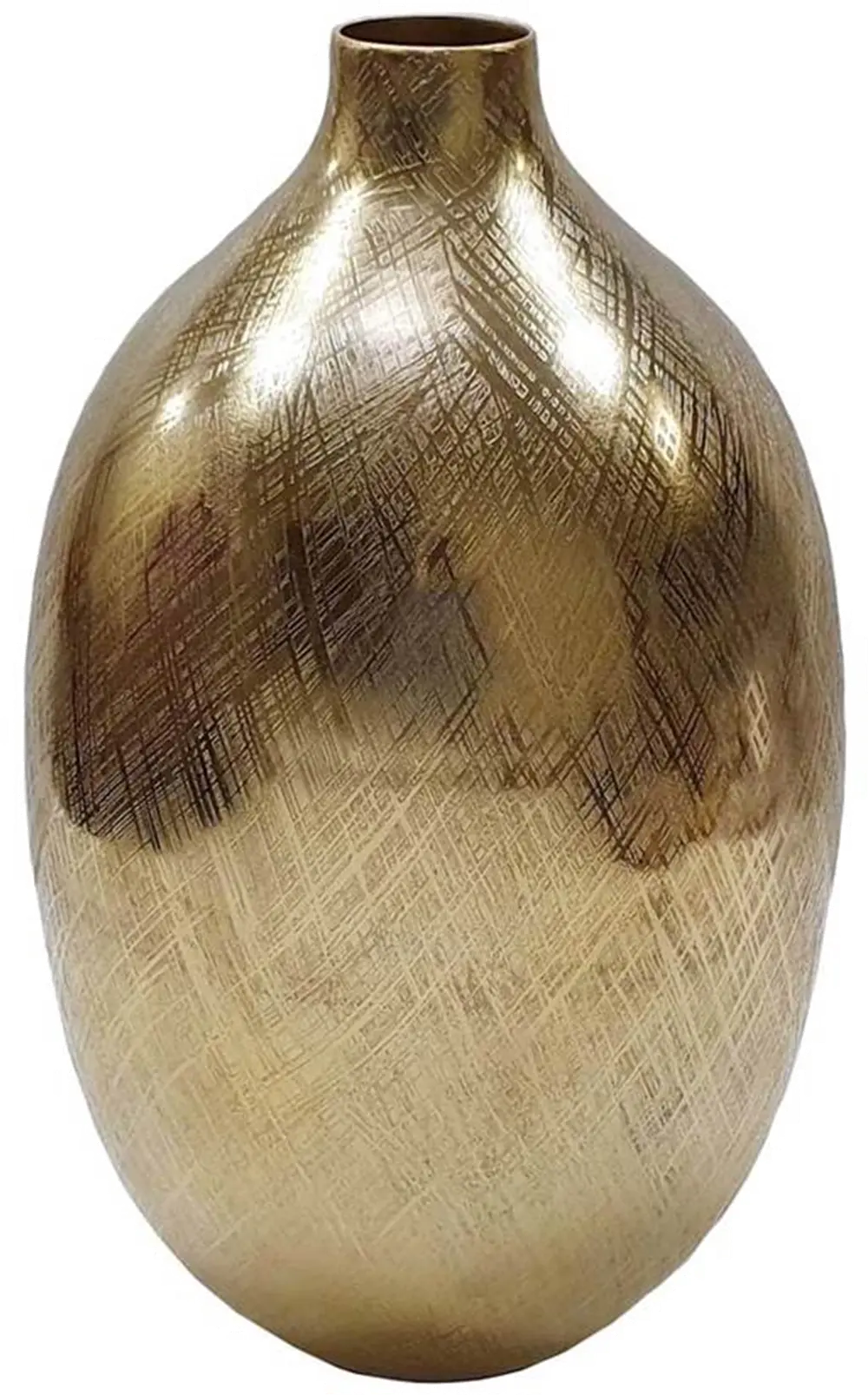 13 Inch Gold Textured Finish Vase-1