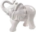 White Ceramic Elephant Sculpture