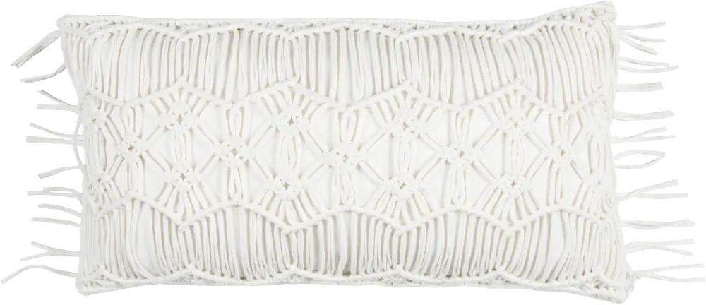 Ivory Cotton Throw Pillow-1