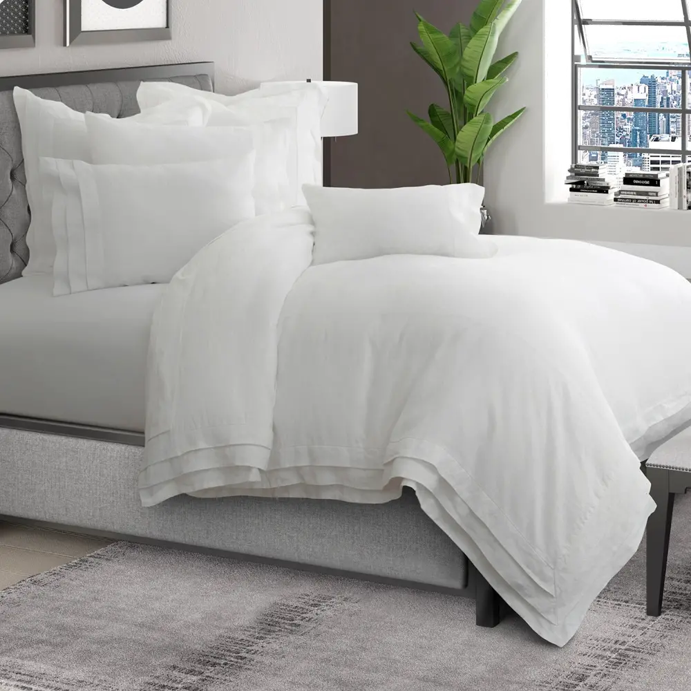Addison White 6 Piece Queen Bedding Collection-1