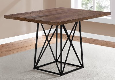 Taupe And Black Metal Dining Room Table Angles Rc Willey Furniture Store