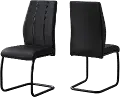 Contemporary Black Dining Room Chair (Set of 2) - Angles